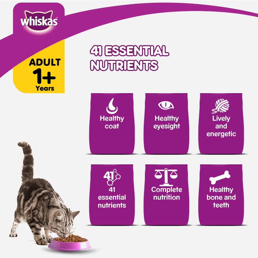 Whiskas Chicken Flavour Adult Cat Dry Food - Image 2
