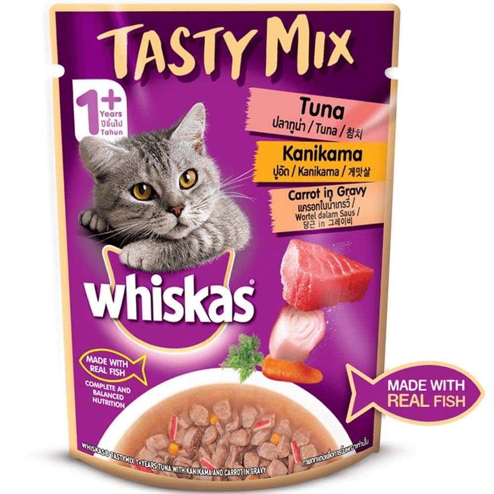Whiskas Chicken With Tuna And Carrot in Gravy Tasty Mix Adult Cat Wet Food