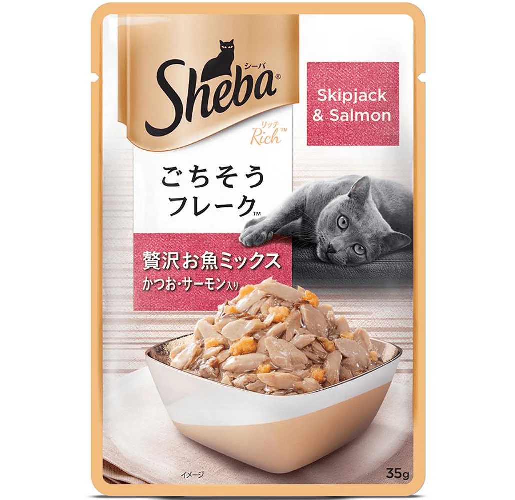 Sheba Skipjack & Salmon Fish Mix Cat Wet Food