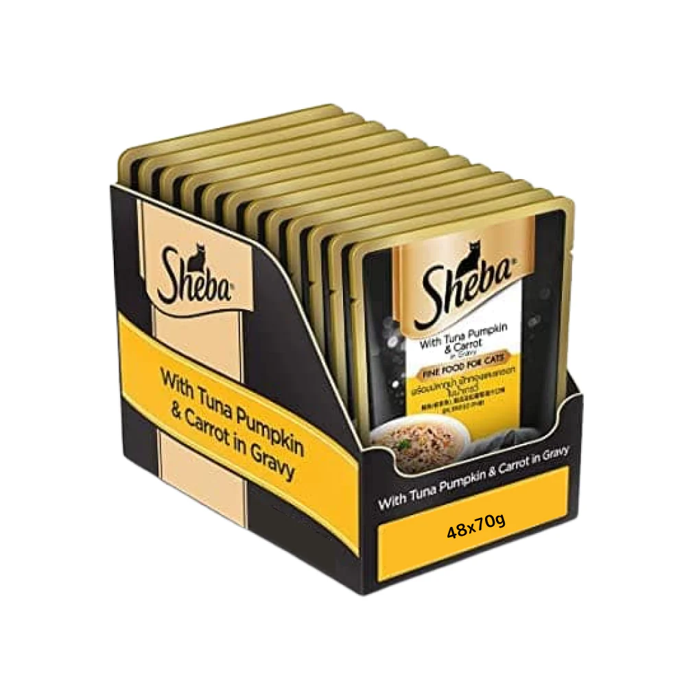 Sheba Tuna Pumpkin & Carrot In Gravy Rich Premium Adult Fine Cat Wet Food - Image 2
